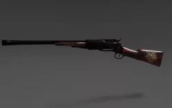 1855 Colt Revolver Shotgun Low-poly  3D model