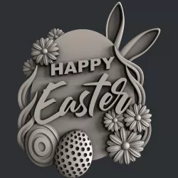 3d STL models for CNC or 3d printer Easter 3D model