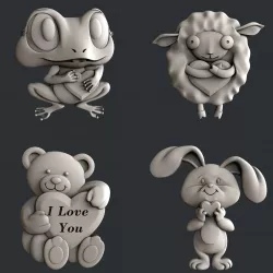 3d STL models for CNC or 3d printer Love 3D model