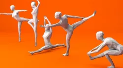 5 Ballet and Skating Lowpoly Women Low-poly  3D model
