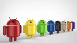 Android logo 3d with text