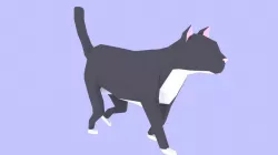 Animated Lowpoly Cat Low-poly  3D model