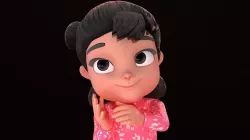 Asset - Cartoons - Character - Girl - Baby - Rig - 3D Models 3D model