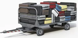 Baggage Carts 3D model
