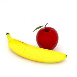 Banana and Apple 3D Models 3D model