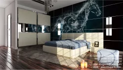 Bedroom Dephine Low-poly  3D model