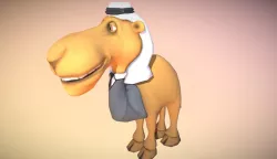 Camel Cartoon low poly Low-poly  3D model