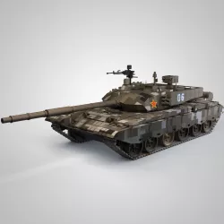 China ZTZ-99 tank 3D model