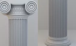  classic Column high poly 3D model