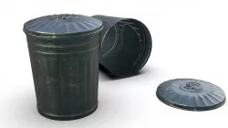classic garbage bin 3D model