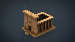 Egyptian Temple Low-poly  3D model