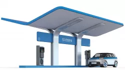 EV charging station 3D model