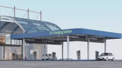 EV charging station model 3D model