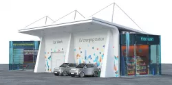 EV solar charging station 3D model