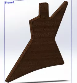 Explorer bass guitar body