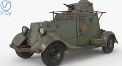 FAI M Armoured Car Vray 3D model