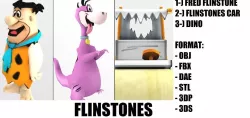Flinstones Low-poly  3D model