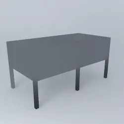 Food serving table 3D model