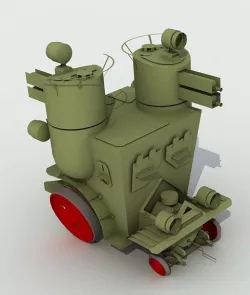 Funny box car 3D model