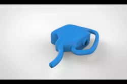 Garden plastic water can created by creo parametric 2.0