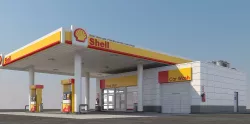 Gas station Shell 3 3D model