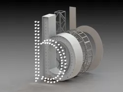 Giant letter "b"
