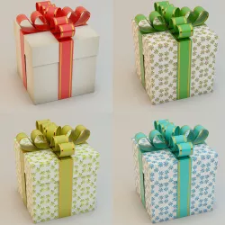 Gift Box Present box Collection 3D model