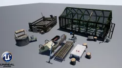 Greenhouse - Gardening Tools Low-poly  3D model