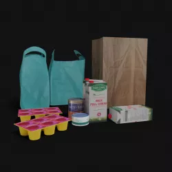 Grocery collection Milk Carton Can yogurt and bag Low Poly Low-poly  3D model
