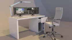 Ikea Malm Desktop Set 3D model
