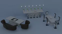 Interiour Boundle Opera 30 low-poly Game-ready Low-poly  3D model