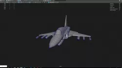 jet fighter Low-poly  3D model