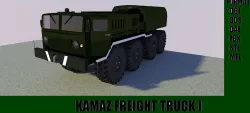 KAMAZ FREIGHT TRUCK 3D model