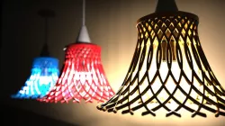 Lamp inspired by waves of water