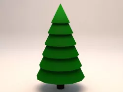 Large Pine Tree Low Poly Game Model Low-poly  3D model