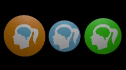 Low poly brain symbol 10 Low-poly  3D model
