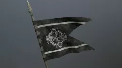 Medieval flag on the spear Low-poly  3D model