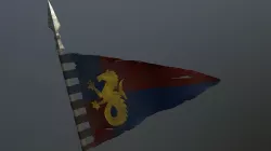 Medieval flag on the spear Low-poly  3D model