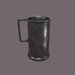 Medieval Style Metal Cup Low-poly  3D model