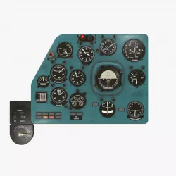 Mi-8MT Mi-17MT Left Panels Board English Low-poly  3D model