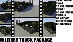 MILITARY TRUCK PACKAGE Low-poly  3D model