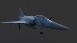 MIRAGE 2000 5-F Fighter plane Low-poly  3D model