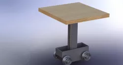 Mobile restaurant table , old style station wagon.