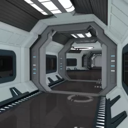 Modular Spaceship Interior 3D model