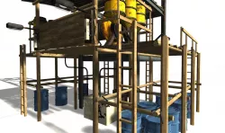 Oil Rig Tower Low-poly  3D model