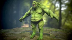 Orc Ogre - Rigged Creature Low-poly  3D model