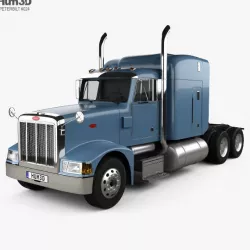 Peterbilt 377 Sleeper Cab Tractor Truck 1999 3D model
