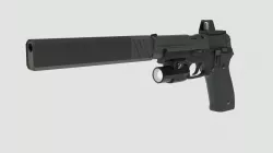 Pistol Sig-sauer p226 low poly Low-poly  3D model