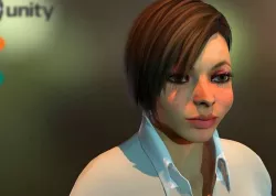 realistic girl  Low-poly  3D model