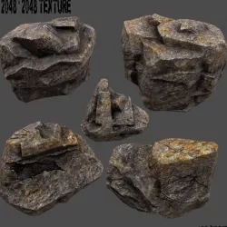 Rocks Low-poly  3D model
